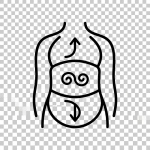 Blue outline of human lungs with bronchial tree structure